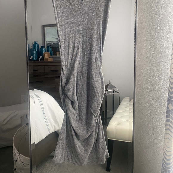 Heathered Grey Plunge Maxi Dress - Picture 2 of 2